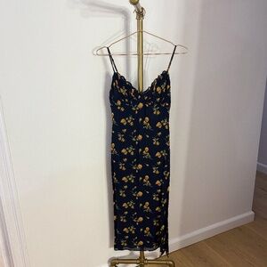 reformation floral midi dress